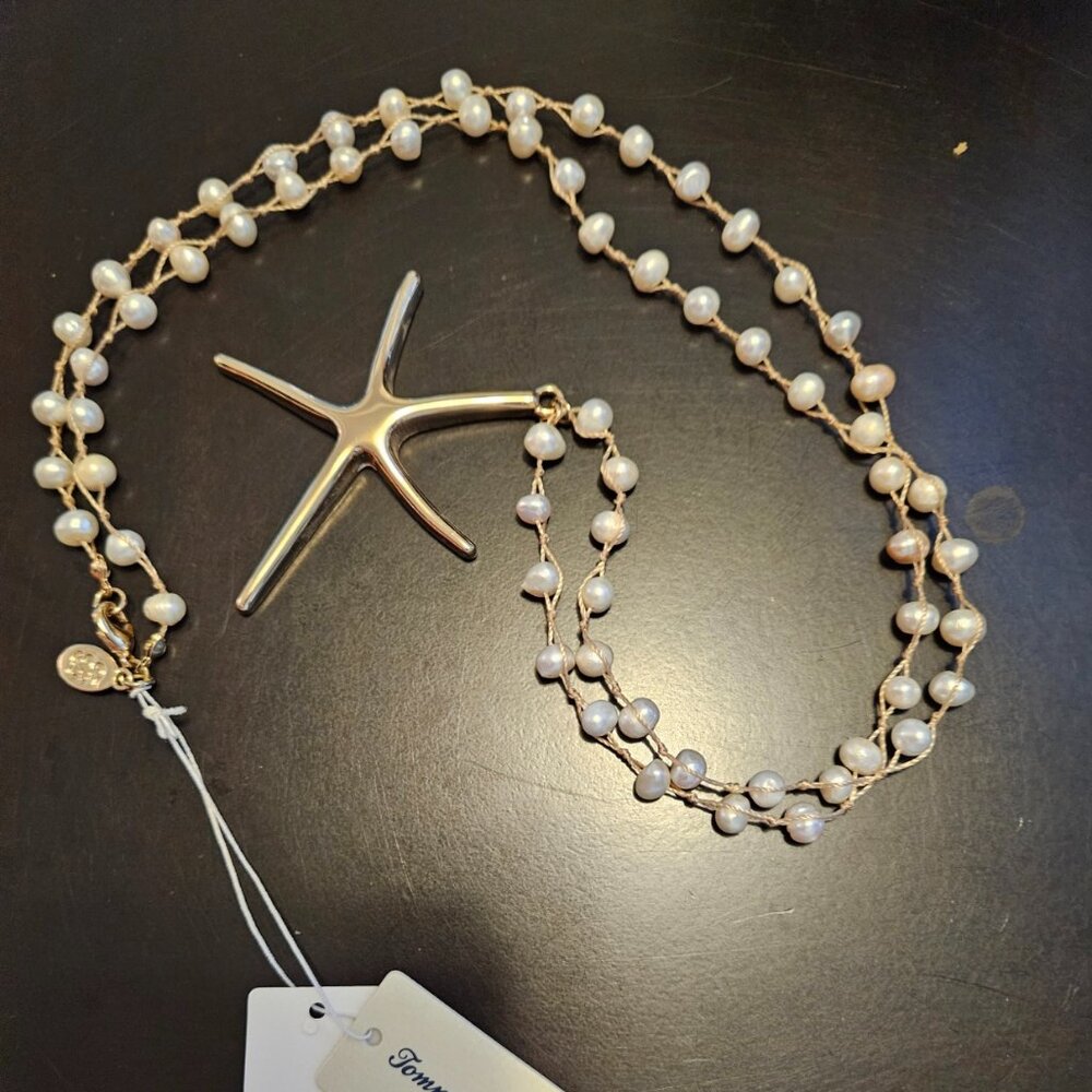 Tommy Bahama Starfish Gold Pearl Necklace